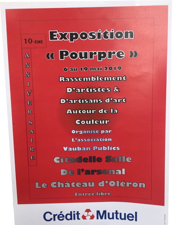 Exposition Pourpre Laurent Desage Mai 2019